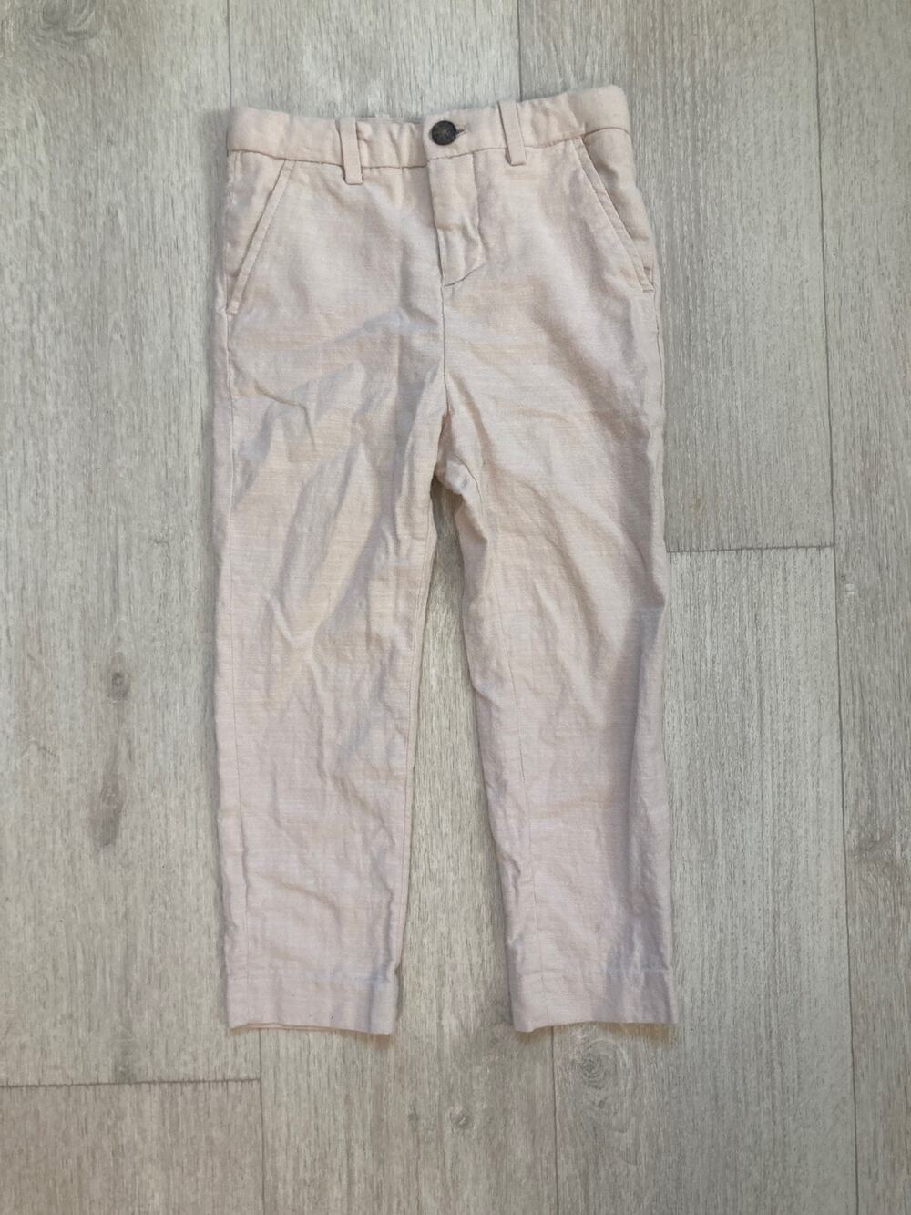 H&M Girls Blush Cotton Pants, Size 5T